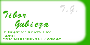 tibor gubicza business card